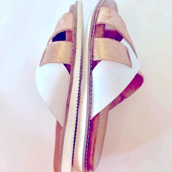 Diba Shoes Flynn Sandal White & Rose Gold Leather Women’s Size 6.5 - Picture 7 of 8